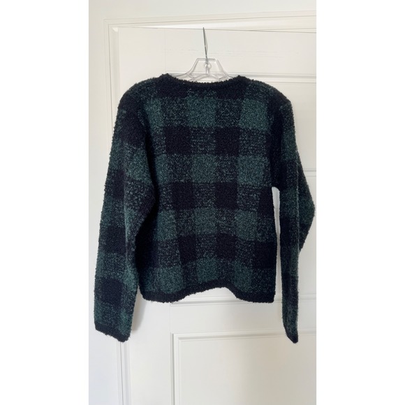 Vintage Paul Harris Design Jacket Womens M Green Black Wool Buffalo Plaid Coat - Picture 5 of 7